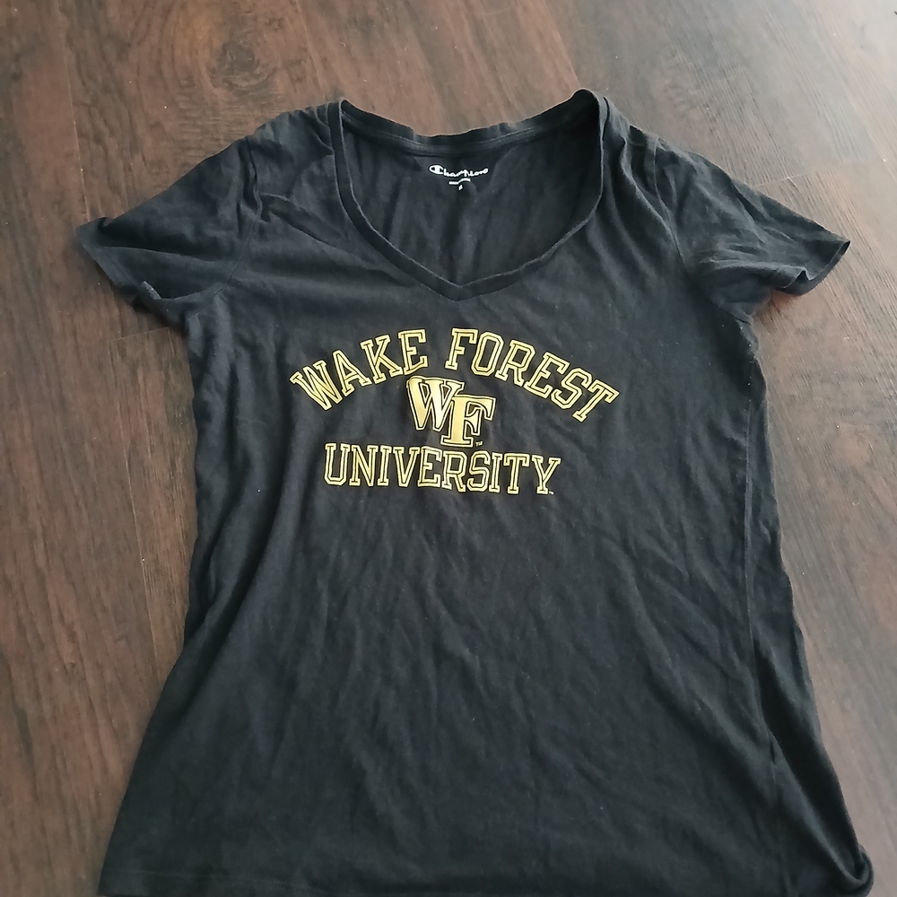 Champion Black and Gold Wake Forest University Tee